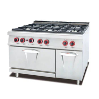 Freestanding Type Gas Stove 6 Burner With Bread Bakery Oven
