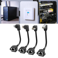 Cat6 Ethernet Extension Cable RJ45 Rj45 Adapter With Multiple Angled Option FTP Shielded Connectors 