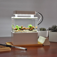 塑料魚缸透明家用仿玻璃插電創意小型缸可愛桌面宿舍客廳擺設個性