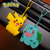5 Colors Pokemon Anime Bulbasaur Fire-breathing Dragon Luggage Tag Silica Gel Suitcase ID Addres Holder Baggage Boarding Tag