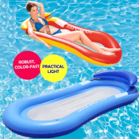 Floating Water Hammock Recliner Foldable Inflatable Swimming Air Mattress Bed Sea Swimming Ring Pool Party Toy Float Lounge Bed