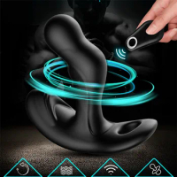 Remote Control Prostate Massage Vibrator Sex Toys For Men 360 Degree Rotating Vibrating Butt Plug Prostate Massager Anal Toys