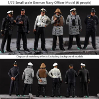 1/72 Small scale German Navy Officer Model (6 people) Colored finished soldier model