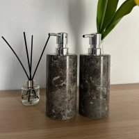 Dispenser marmer hitam / tempat sabun cair marmer hitam / dispenser soap marble