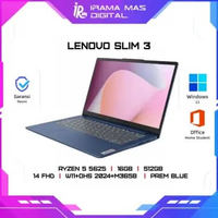 LENOVO SLIM 3 RYZEN 5 5625/16GB/512GB/14 FHD/W11+OHS 2024+M365B - PREM BLUE (IP3-8YID)