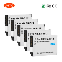 EN-EL12 Battery For Nikon CoolPix S610 S610c S620 S630 S710 S1000pj P300 P310 P330 S6200 S6300 S9400 1400mAh EN EL12 Batterie