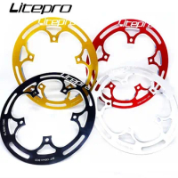Litepro Bicycle Chainwheel Protector CNC Technology Folding Bike 130BCD 52/53T Guard Plate Defend Crankset Chainring Protect