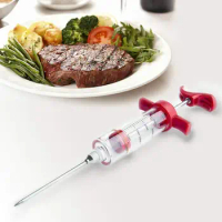 BBQ Meat Syringe Marinade Injector with 1 Stainless Steel Needles Turkey Chicken Syringe Sauce Injection Kitchen Tools