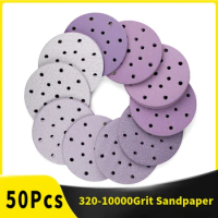 50Pcs 6 Inch Wet/Dry Sanding Discs Hook &amp; Loop 320-10000 Grit Assortment Sandpaper 150mm for Car Polisher Grinder Polishing