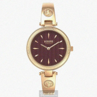 【VERSUS】VERSUS凡賽斯女錶型號VV00302(香檳紅錶面玫瑰金錶殼玫瑰金色精鋼錶帶款)