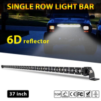 CO LIGHT 6D 37inch Single Row Offroad LED Light Bar 180W Combo LED Work Light Bar 12V 24V Flood Spot Beam for ATV SUV Truck Lada