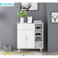 北歐鞋櫃玄關櫃 (白色80cm）