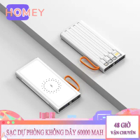 Pin Sạc Dự Phòng Không Dây Dung Lượng 60000mAh Tích Hợp Sạc Từ Tính Cho Nhiều Thiết Bị Điện Thoại sạ