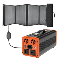 ES-300A 320Wh power station 100w flexible solar panels 300w portable power station with