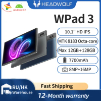 HEADWOLF WPad 3 Android 12 Tablet 10.1 inch 6GB RAM 128GB ROM MTK 8183 Octa-core WIFI Tablet PC Camera 8MP+16MP 7700 mAh Battery