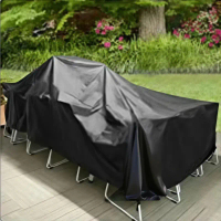 【HOT stock chair cover】 Durable Pure Black PVC Waterproof and Dustproof Chair Cover Preferred for Ou