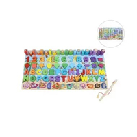 OEM SK-M94 Mainan Edukasi 7in1 Puzzle Kayu Anak Huruf dan Angka Pancing Ikan Montessori Wooden Toys 