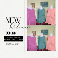 BLOUSE UMPAK PLISKET WANITA TERBARU IMPOR BANGKOK Formal Nyaman