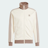【adidas 愛迪達】外套 男 運動立領外套 亞規 CLASSIC TT 米白卡其 JP2522