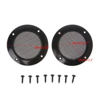 2 Inch Black Car Speaker Grill Mesh Enclosure Net Protective Cover Speaker 2PCS Wholesale