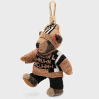 Teddy Bear Sweater Hat Doll Rotation Cashmere Wool Bag Ornament Keychain