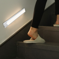 創意款LED單色微波感應燈 電池磁吸廚房走廊感應起夜床頭櫥柜燈