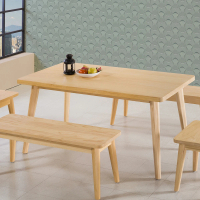 【obis】絲帕5 尺A 級松木實木餐桌