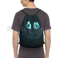 We'Re All Mad Here-Tim Burton Backpack Drawstring Bag Riding Climbing Gym Bag Were All Mad Here Were All Mad Tim Burton