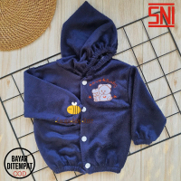 COCOPA BABY 1PCS Jaket Bayi Bludru velvet Bayi Baru lahir Balita Cewek Cowok  Jaket Bayi kancing hoo