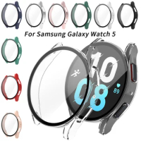 Watch Cover for Samsung Galaxy Watch 5 40mm 44mm PC All-Around Bumper Shell Screen Protector Samsung Watch5 40mm Protective Case