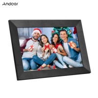 Andoer 10.1Inch Smart WiFi Photo Frame Digital Picture Frame HD IPS Touch-screen 1280*800 Photo 1080P Video 16GB Storage via APP