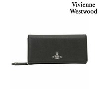 Vivienne Westwood 51060025 S000B N401 錢包 皮夾 バイオ綠 サフィアーノ パスCase付 三つ折り財布 品牌 黑 女錶 女用 ウォレット BIOGREEN SAFFIANO CLASSIC LONG WALLET