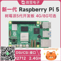 微雪 樹莓派5 Raspberry Pi 5代 4GB/8GB BCM2712 新版套件可選-時尚精品