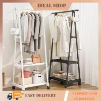 Mobile hangers with wheels Standing triangle floor hangers Multifunctional clothing hangers Steel ha