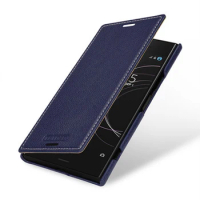 For Sony Xperia XZ1 Compact 4.6" Case Business Style Book Flip Case Genuine Leather Cover Bag for Sony XZ1 5.2" Phone Accessory