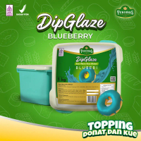 TEKOMAS - Dip Glaze Rasa Bluberi/Blueberry 1 Kg ECO Topping Donut Lumer Bahan Kue Siap Pakai Premium