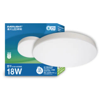 【Everlight 億光】1入組 LED 18W星平 防水吸頂筒燈(白光/黃光)