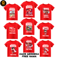 MERDEKA Kaos Anak 1-8th Merdeka Dirgahayu Indonesia Free Nama by Distromini Ready Stock High Quality