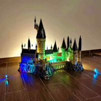 Light Kit For LEGO 71043 Hogwarts Castle Bricks Building Set,USB get power from powerbank-NOT INCLUDE MODEL