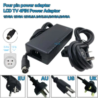 TV LCD Power Adaptor DC12v 5a 12v 6a 12v 8a 24v 2a 24v 3a 24v 5a 4pin adapter VCR Adapter 24V3A four pin switching power supply