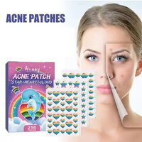 216patches Colorful Laser Invisible Acne Removal Pimple Face Acne Beauty Spot Concealer Scar Sticker Acne Care Pimple Patch Y0X8