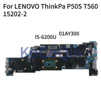 KoCoQin Laptop motherboard For LENOVO ThinkPad P50S T560 Core I5-6200U Mainboard 15202-2 01AY300