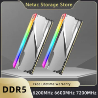 Netac DDR5 RAM 32GB 16GB Memoria RGB ddr5 6200MHz 6600MHz 7200MHz ECC U-DIMM Memory XMP3.0 for Gaming Computer Desktop