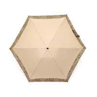 【德國Lotosblume】豹紋 五折 黑膠 雨傘 口袋傘 防曬抗UV 陽傘 折疊傘 晴雨傘(雙色任選/強力防潑水)