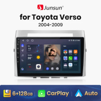 Junsun V1 AI Voice Wireless CarPlay Android Auto Radio for Toyota Corolla Verso 2004-2009 4G Car Multimedia GPS 2din autoradio