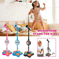 Kids Microphone With Stand Karaoke Song Music Instrument Toys Brain-Training Educational Toy Birthday Gift For Girl Boy