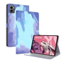For Lenovo Legion Y700 2023 TB-320FU Watercolor Leather Tablet Case For Lenovo Legion Y700 8.8 2023 Back TPU Tablet Cover
