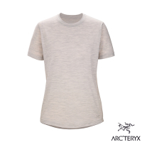 【Arcteryx 始祖鳥官方直營】女 Lana 登山戶外排汗 羊毛短袖圓領衫 沉靜灰