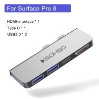USB C HUB 3.0 Type C Multi Splitter Adapter OTG USB Dock Station for Surface Pro 4 5 6 7 Plus 8 9 X 