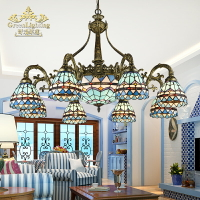 地中海風格吊燈客廳燈藍色美式波西米亞燈具家用室內大氣帝王凡尼